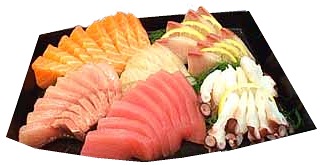 como un trocito de sashimi ...